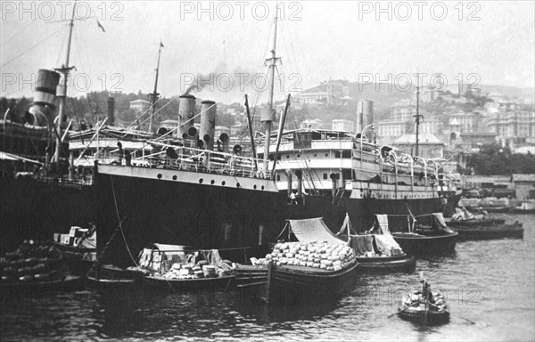 Italy. Genoa Harbour. July 1910