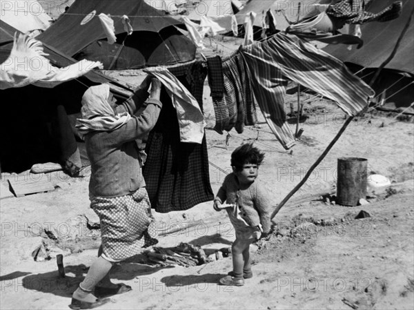 Cyprus. Turkish Cypriots Refugees In A Camp Near Hamitkoy. 1968