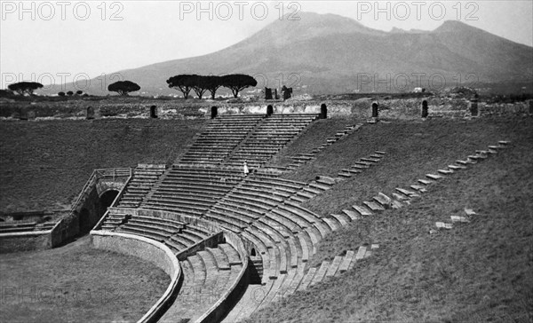 Italy. Campania. Pompei. Stadium. 1940