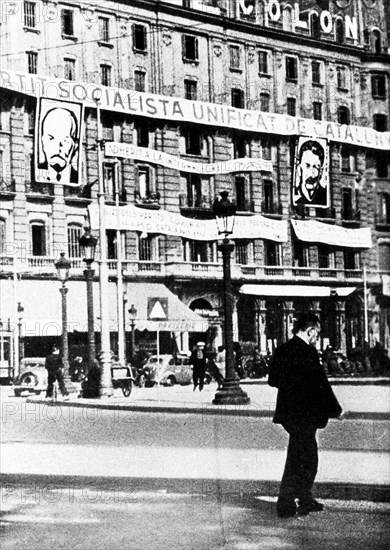 Republican Banner In Madrid.