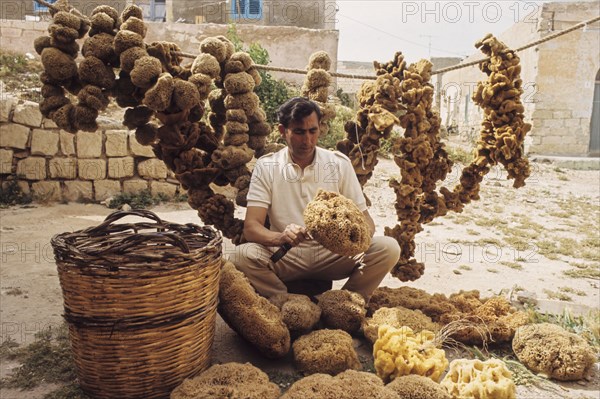 Sponge fisherman, lampedusa, italy