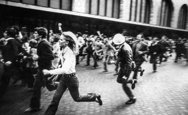 Demonstration in rome, 70s