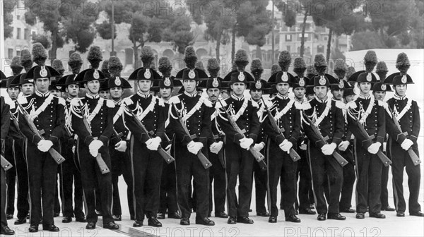 Carabinieri in uniform, military parade on June 2, Rome