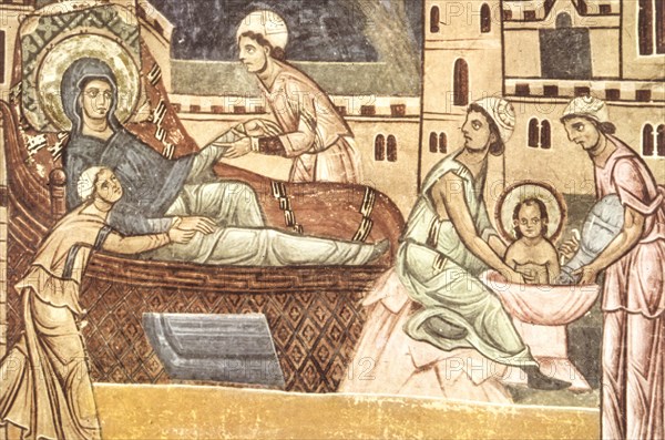 Birth of St. John the Baptist, life of St. John the Baptist, 13th century, baptistery, parma