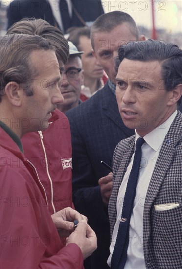 Graham Hill with Jim Clark, 60's