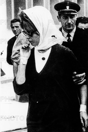 Brigitte bardot leaves the clinic after attempting suicide, October 3, 1960