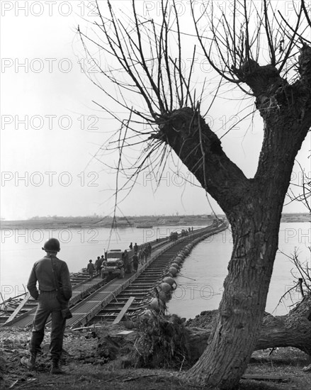 Pontoon Bridge Over The Rhine