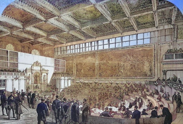 the Parliament in Florence in the Hall of the Five Hundred