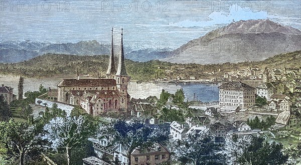 View of Lucerne in 1879