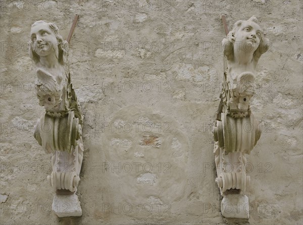 Corbels with angels.