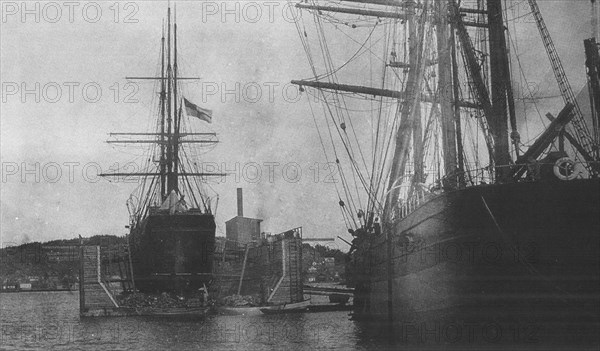 Yacht Zarya in the Norwegian dock circa unknown date