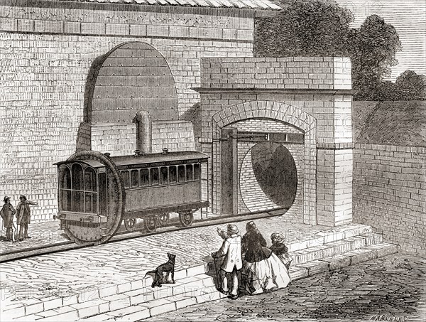 The entrance to The Crystal Palace pneumatic railway.