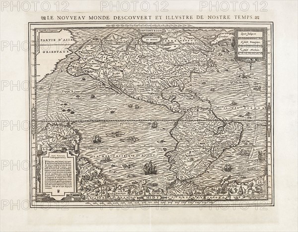 Map of North and South America.