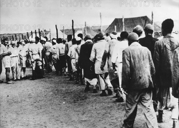 Arabs captured during the Jewish miltary advance of June 1948.