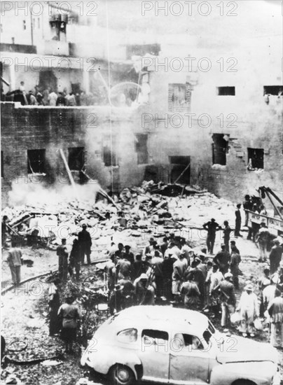 Attack on Jewish headquarters in Jerusalem.