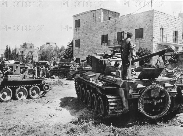 British tanks in Jerusalem