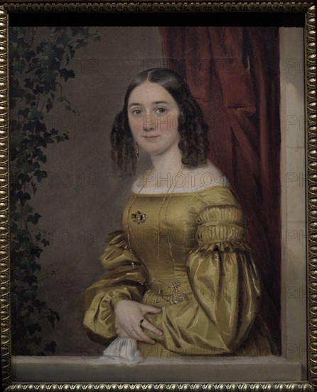 Robert Konstantin Schwede (1806-1871). Baltic German painter. Portrait of Maria Milna, ca. 1833. Oil on canvas (39 x 31,5 cm). Latvian National Museum of Art. Riga, Latvia.