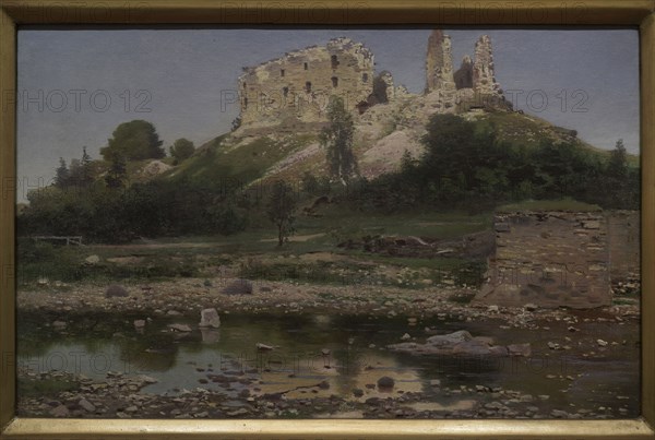 Julijs Feders (1838-1909). Latvian painter. Koknese Castle Ruins, ca. 1904. Oil on canvas and cardboard (31,5 x 48 cm). Latvian National Museum of Art. Riga, Latvia.