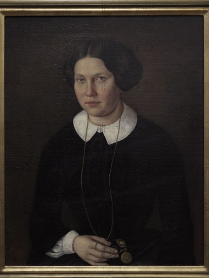 Janis Stanislavs Roze (1823-1897). Latvian artist. Portrait of Helena Cimze, 1851. Oil on canvas (65 x 53 cm). Latvian National Museum of Art. Riga, Latvia.