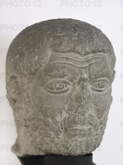 Diocletian (Gaius Aurelius Valerius Diocletianus) (ca. 244-311). Roman Emperor (284-305). Head with the portrait of Diocletian. From Brest, Pleven region, Bulgaria. National Archaeological Museum. Sofia. Bulgaria.