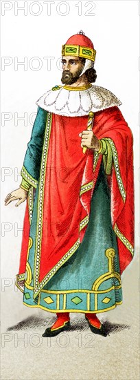 Enrico Dandolo was the Doge of Venice from 1192 to 1205. He was the 42nd Doge. Anglicized his name is Henry Dandolo. He played a role in the Fourth Crusade and in the Sack of Constantinople (at the age of 90, he led the Venetian contingent). He has been honored for his piety as well as his shrewdness.