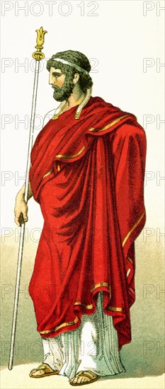 This 1882 illustration shows an ruler of an ancient Greek city-state in the fifth and fourth century B.C.