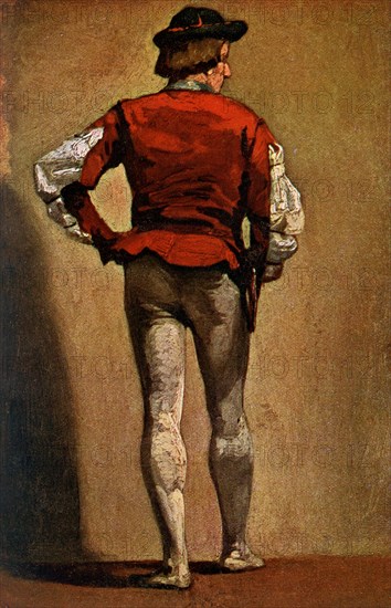 This painting by Elihu Vedder is titled Youth in Red Jacket, Elihu Vedder (1836-1923) was an American symbolist painter, book illustrator, and poet, born in New York City. He is best known for his fifty-five illustrations for Edward FitzGerald's translation of The Rubaiyat of Omar Khayyam. .