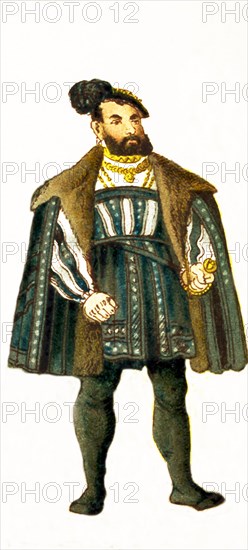 The figure pictured here is the Elector John Frederick in the 1500s. The illustration dates to 1882.