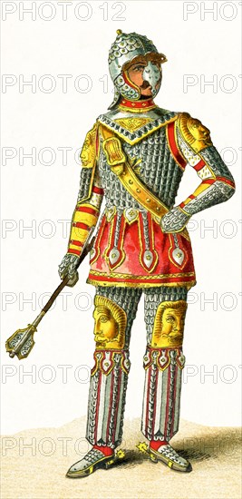 The figure pictured here is a Polish chief about the year 1500. The illustration dates to 1882.