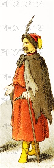 The figure shown here represents a Polish man. The illustration dates to 1882.