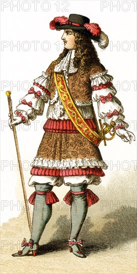 The Figure represented here is Louis XIV in 1660. The illustration dates to 1882.