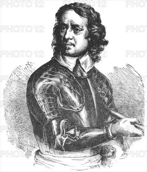 Oliver Cromwell (1599-1658) was the lord protector of England. A prominent Puritan in the English Parliament, he proposed army reoganization in 1644 during the struggle between a largely Presbyterian Parliament and Puritan army. He led an expedition to Ireland in 1649 where he continued the poilicy of settling the English. Opinions of him and his leadership vary greatly.