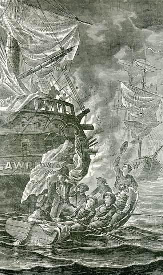 On September 10, 1813, American Naval forces under the command of Oliver H. Perry attacked Robert H. Barclay's British fleet in Lake Erie. In the resulting action, Perry's forces gained a victory and claimed supremacy over the lake, causing the British to evacuate Fort Detroit.