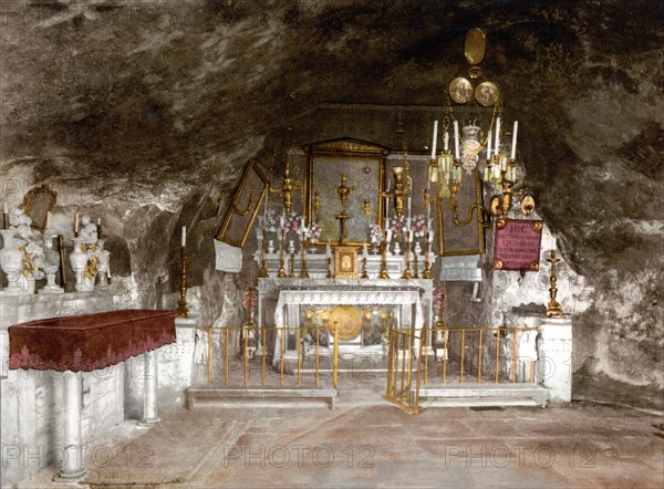 Interior of the Grotto of the Agony.