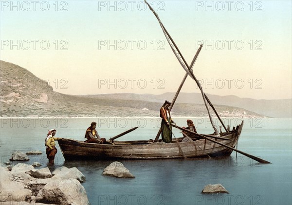 Fisherman's boat on the lake.