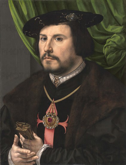 Francisco de los Cobos y Molina (c. 1475-85 to 10 May 1547) was Secretary of State under Charles V, responsible for policy in Spain, overseas and in Italy, Painting by Jan Gossaert, Historical, digitally restored reproduction from an original of the period..