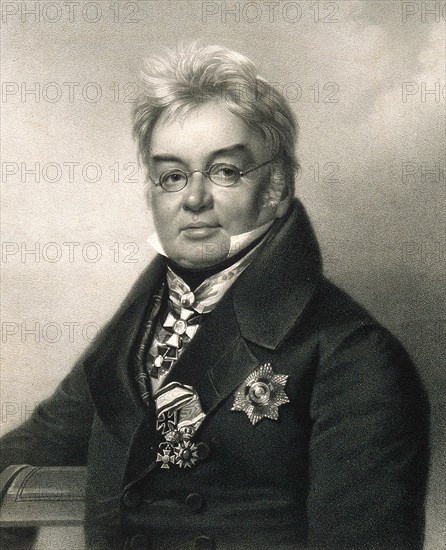 Johann Nepomuk Rust, from 1836 Knight of Rust (5 April 1775 - 9 October 1840) was an Austrian physician and surgeon, Historic, digitally restored reproduction from an original of the period..