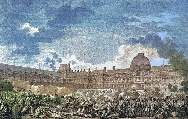 The attack of the Tuileries Palace.