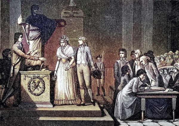 Marriage in France at the time of the First Republic.