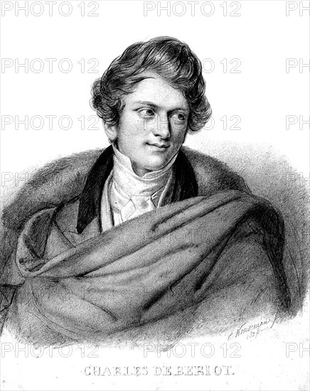 Charles-Auguste de Beriot (20 February 1802 - 8 April 1870) was a Belgian violinist, violin teacher and composer, Historical, digitally restored reproduction from a 19th-century original.