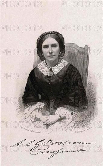 Anna Louisa Geertruida Bosboom-Toussaint (16 September 1812 - 13 April 1886) was a Dutch writer, Historical, digitally restored reproduction from a 19th century original.