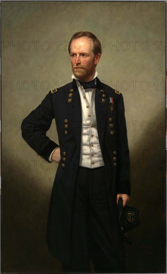 William Tecumseh Sherman (8 February 1820 - 14 February 1891) was a US officer, latterly General of the Army, banker, lawyer, writer and Secretary of War in the Grant Cabinet, Historical, digitally restored reproduction from an original of the period.