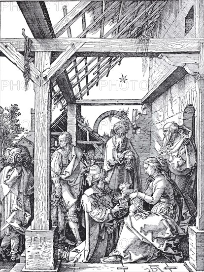 The adoration of the Magi.