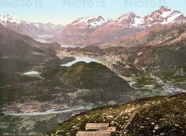 View over the upper Engadin