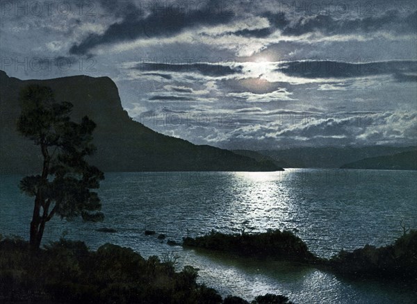 Moonlight on Lake Waikaremoana in Te Urewera on New Zealand's North Island