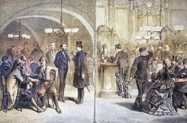 Viennese coffee house with many guests