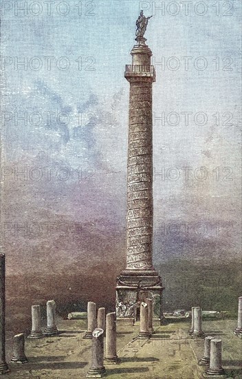 Trajan‚Äôs Column in Rome in its current state