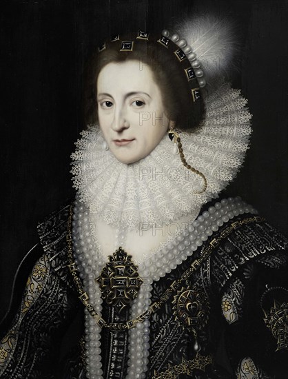 Elizabeth Stuart, Elizabeth Stuart, (August 19, 1596 - February 13, 1662) was Princess of England and Scotland and, through her marriage to Frederick V of the Palatinate, the Winter King, Electress of the Palatinate from 1613 to 1623 and Queen of Bohemia from 1619 to 1620, Historic, digitally restored reproduction from a 19th-century original.