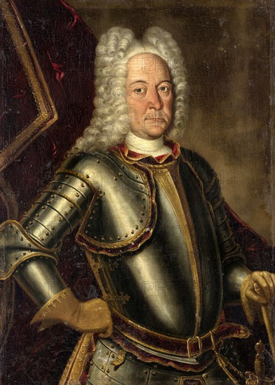 Baron Johann Hieronymus von und zum Jungen (October 17, 1660 - August 25, 1732) was an imperial field marshal, Historical, digitally restored reproduction from a 19th century original..