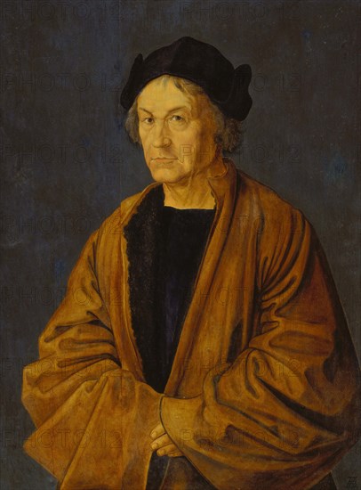 Albrecht Dvºrer's father, goldsmith Anthoni Dvºrer, c. 1460, painted by Albrecht Dvºrer himself, Historic, digitally restored reproduction from a 19th-century original.